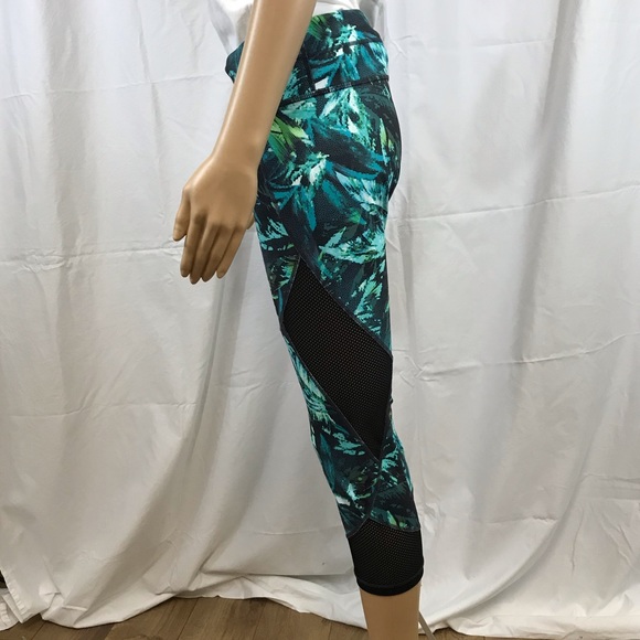 ATHLETA Napoli Sonar Palm Leaf Mesh Cropped Sz M - Picture 6 of 8
